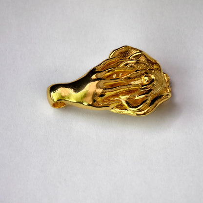 Gold Plated Vulva & Clitoris Rose Pendant – Sensual Female Body Art Jewelry, Feminine Anatomy Gift