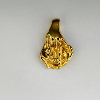 Gold Plated Vulva & Clitoris Rose Pendant – Sensual Female Body Art Jewelry, Feminine Anatomy Gift