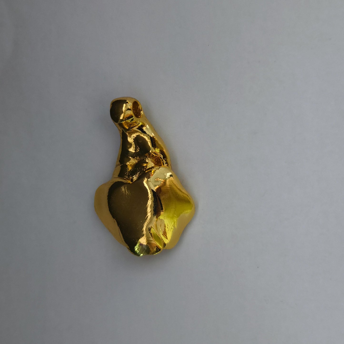 Gold Plated Vulva & Clitoris Rose Pendant – Sensual Female Body Art Jewelry, Feminine Anatomy Gift