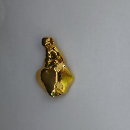 Gold Plated Vulva & Clitoris Rose Pendant – Sensual Female Body Art Jewelry, Feminine Anatomy Gift