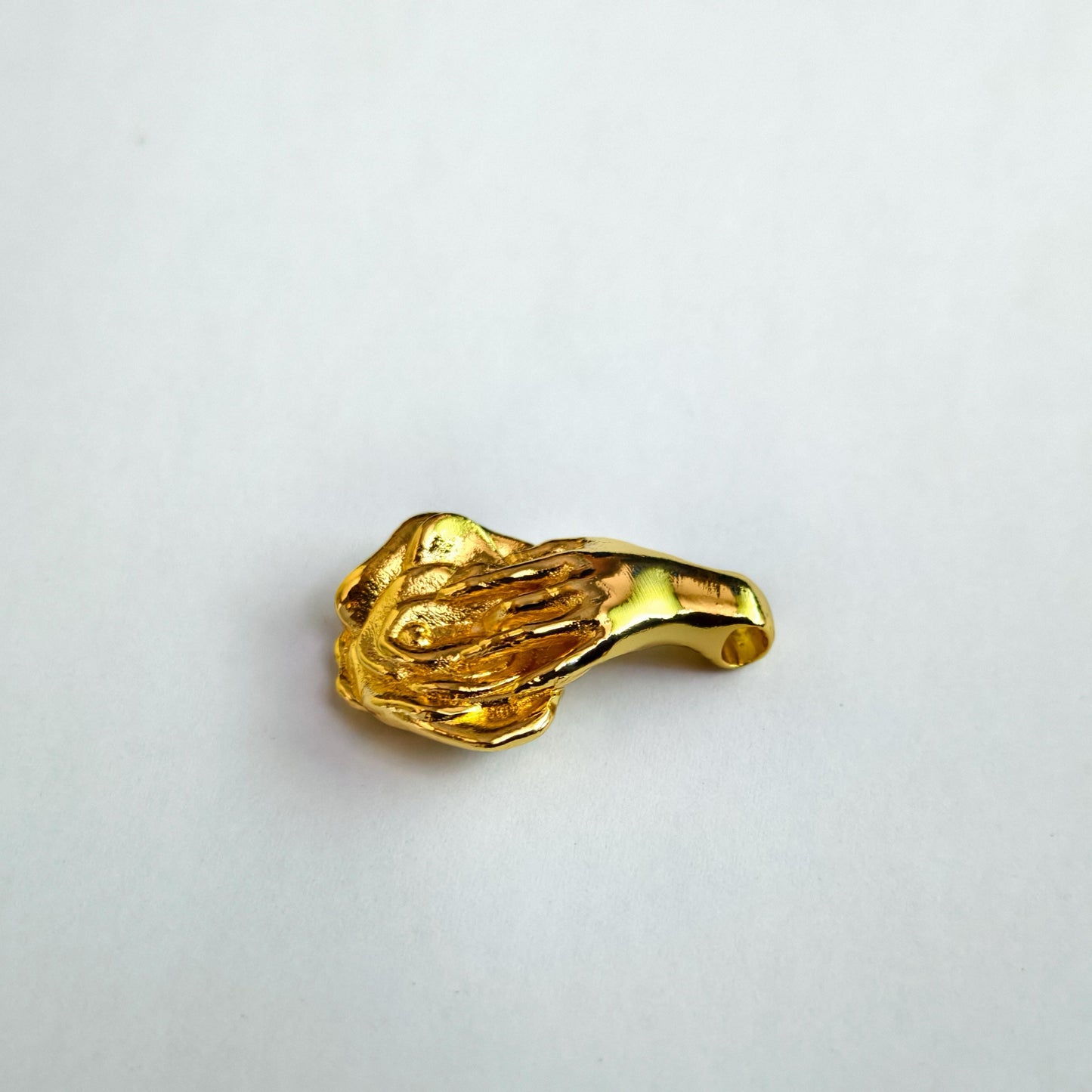 Gold Plated Vulva & Clitoris Rose Pendant – Sensual Female Body Art Jewelry, Feminine Anatomy Gift